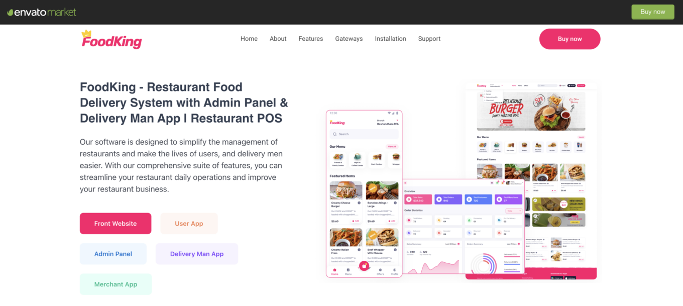 Most popular mobile item: FoodKing by inilabs

Restaurant Food Delivery System with Admin Panel & Delivery Man App | Restaurant POS
